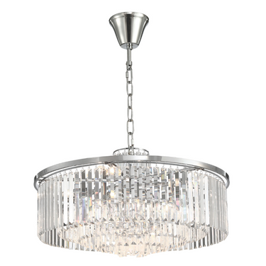 Polished Chrome and Crystal Pendant For Both Surface Mounting and Suspension